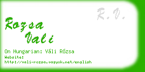 rozsa vali business card